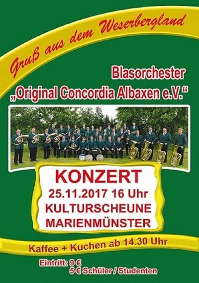 Konzertnachmittag mit dem Blasorchester Original-Concordia-Albaxen e.V._Kultur Kreis Höxter