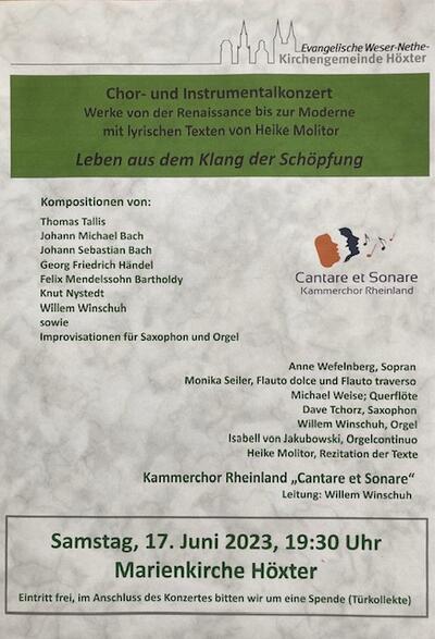 Plakat Konzert Marienkirche 17.6.2023